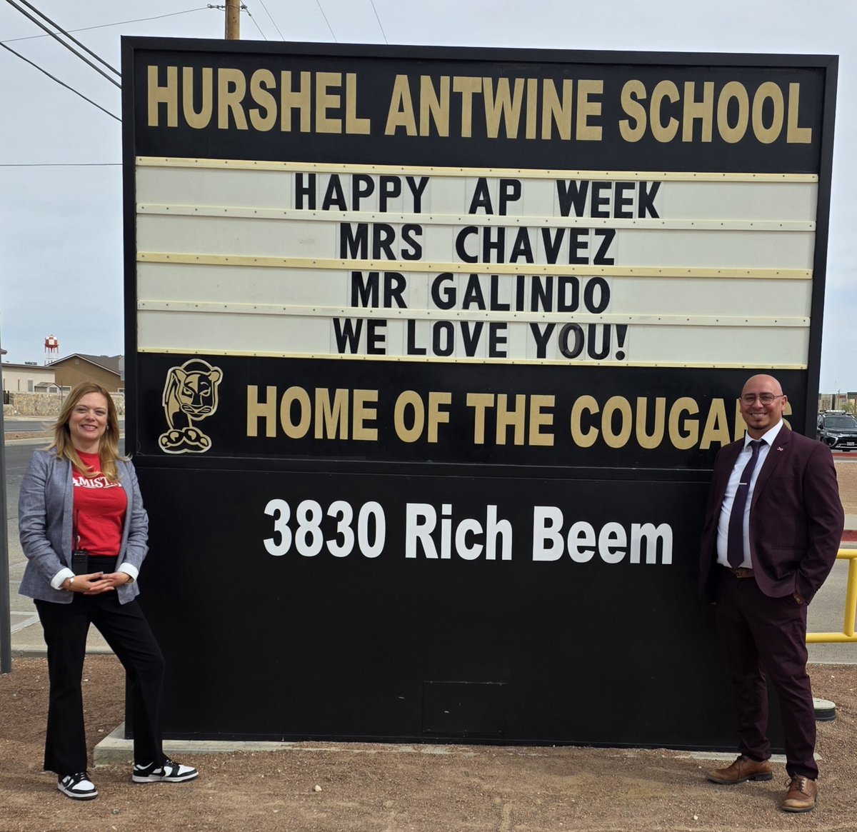 HAntwine_MS's tweet photo. Happy Assistant Principal's Week!
The Den is stronger because of the commitment, compassion, and leadership of our amazing APs Ms. Chavez and Mr. Galindo 💯
We are grateful for everything you do for every scholar every day. I appreciate you! ✨️💛🖤🐾 @iGalindo_AMS @MChavez_AMS https://t.co/2NzB61IXyl