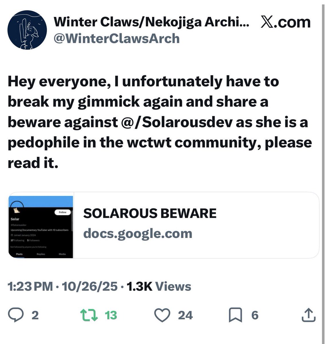 Solosis tweet media