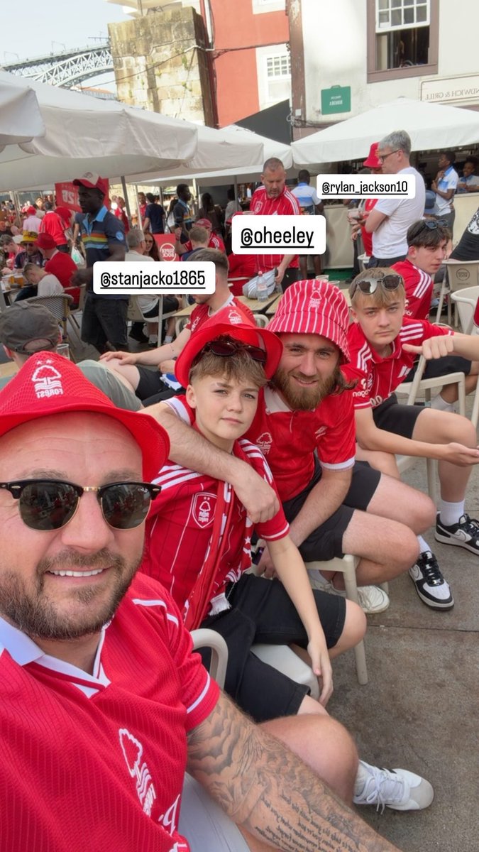 R33JKO's tweet photo. Just walked in my door after a longgggg day traveling. All worth it to take my lads to their first European away day. Porto away ☑️ #NFFC https://t.co/7FuQTw78uq