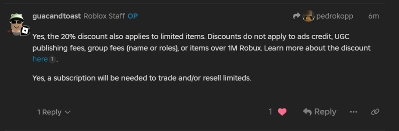 Roblox Trading News | Rolimon's tweet media