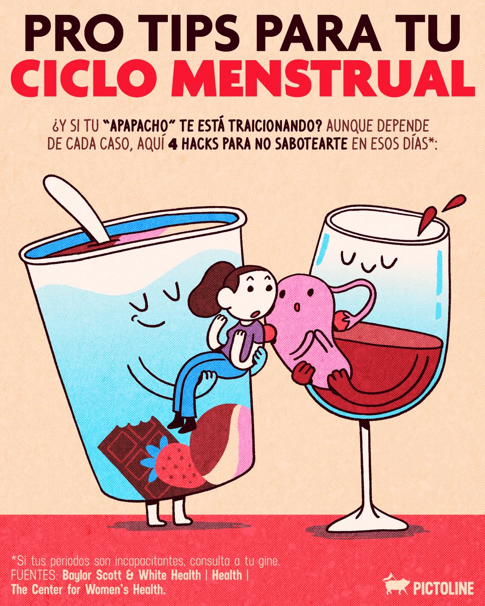 pictoline's tweet image. ¿Antojo o autosabotaje en esos días? 🤡

#ciclomenstrual #salud #period #periodtips #helado #pictoline