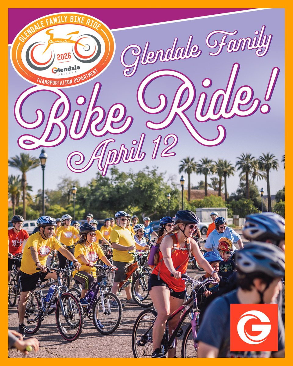 Ya sea un ciclista experimentado o salga a un paseo tranquilo, acompáñenos con MCAQD y <a href="/GlendaleAZ/">City of Glendale, AZ</a> para un día de ejercicio, diversión y comunidad. Visite bit.ly/3JF1VWh para invitar a MCAQD a su próximo evento ecológico. #GlendaleBikeRide