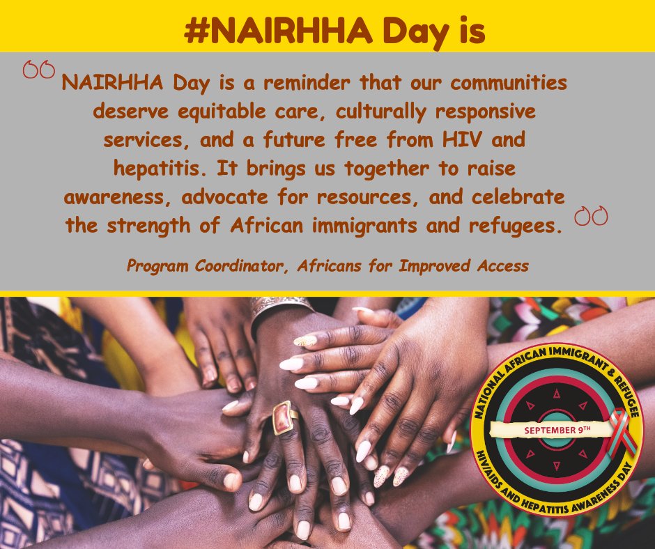 #NAIRHHADay reminds us that our communities deserve equitable care, culturally responsive services, and a future free from HIV and hepatitis. One broomstick breaks easily, but a bundle stands strong. Together, we raise awareness, advocate, and celebrate our strength.