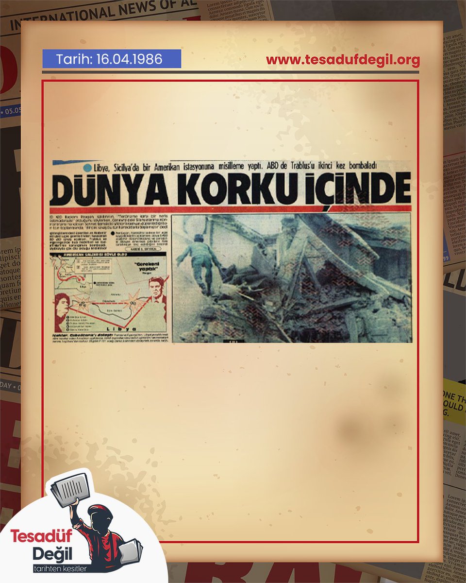 gezgintrk's tweet image. Yıl 1986 Amerika Trablus'u Bombaladı. Libya Sicilya'daki ABD İstasyonuna Misilleme Yaptı. #1986 #Kaddafi #Libya #ABD