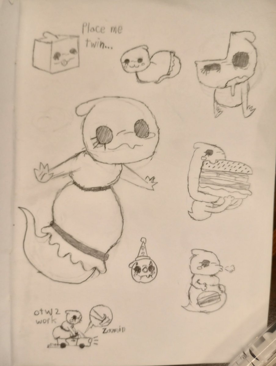 FoolishDisaster's tweet photo. Been doing little doodles at work to try and get back into the flow of drawing more, so here's a page of them featuring the new sona design I came up with https://t.co/6iJGEGdkS9