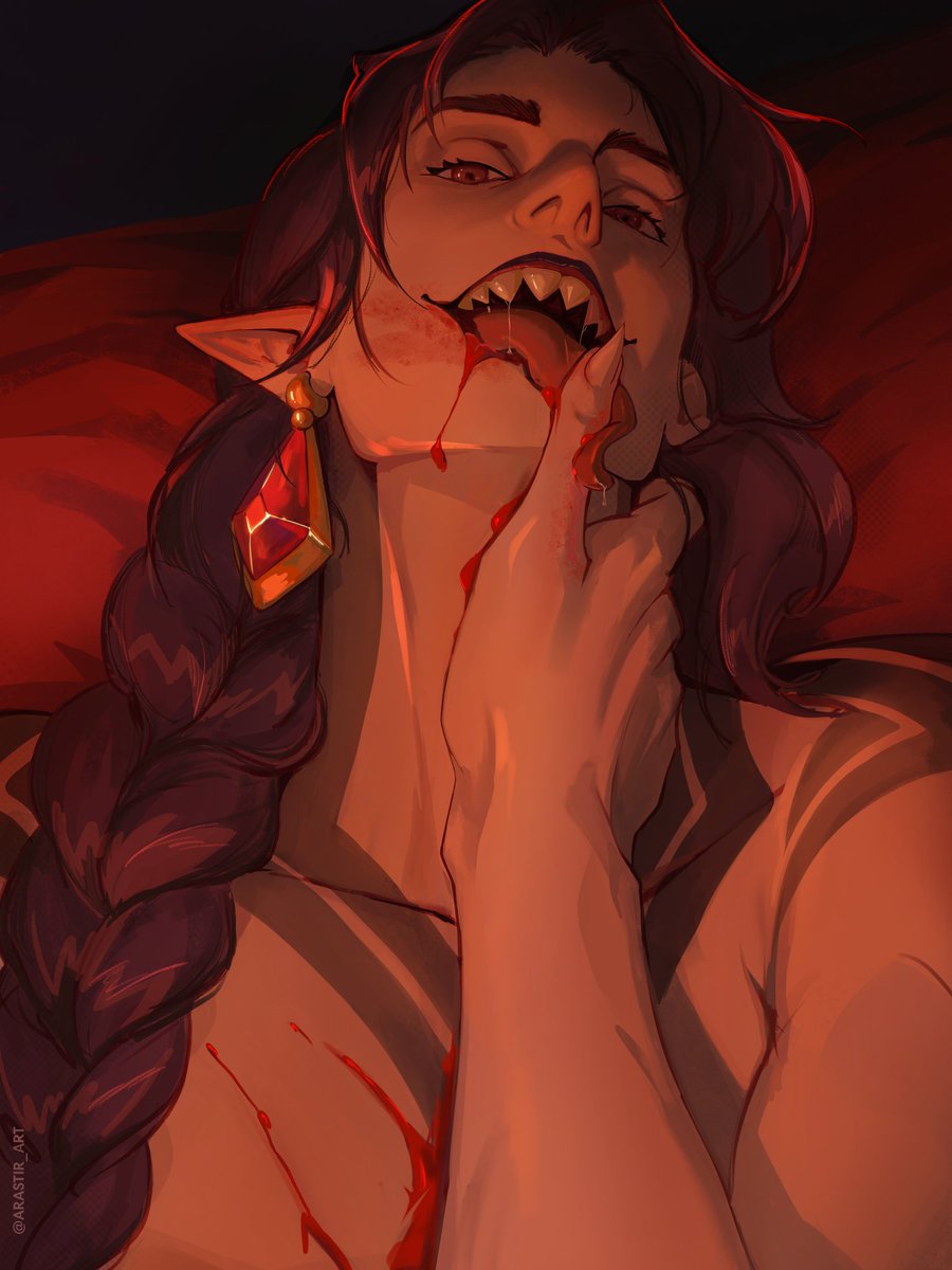 arastir_art's tweet image. He bites.

#dnd #ocart