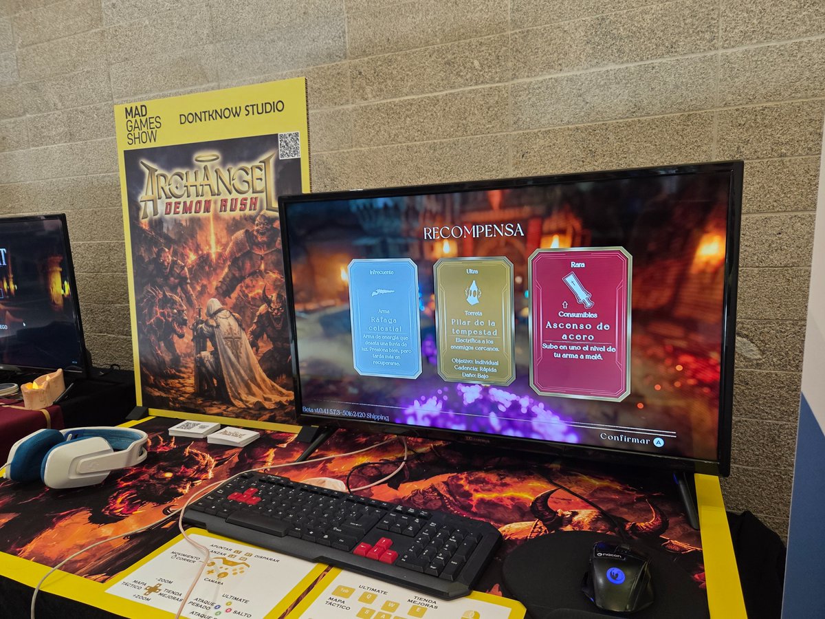 dontknow_studio's tweet photo. Ya estamos en la #MadGamesShow con Archangel Demon Rush ⚔️
Un placer estar enseñando el juego, compartiendo impresiones y viviendo el ambientazo de la feria.
Si andas por aquí, pásate a vernos. #indiedev #gamedev #indiegame https://t.co/Ktu6oIAOtq
