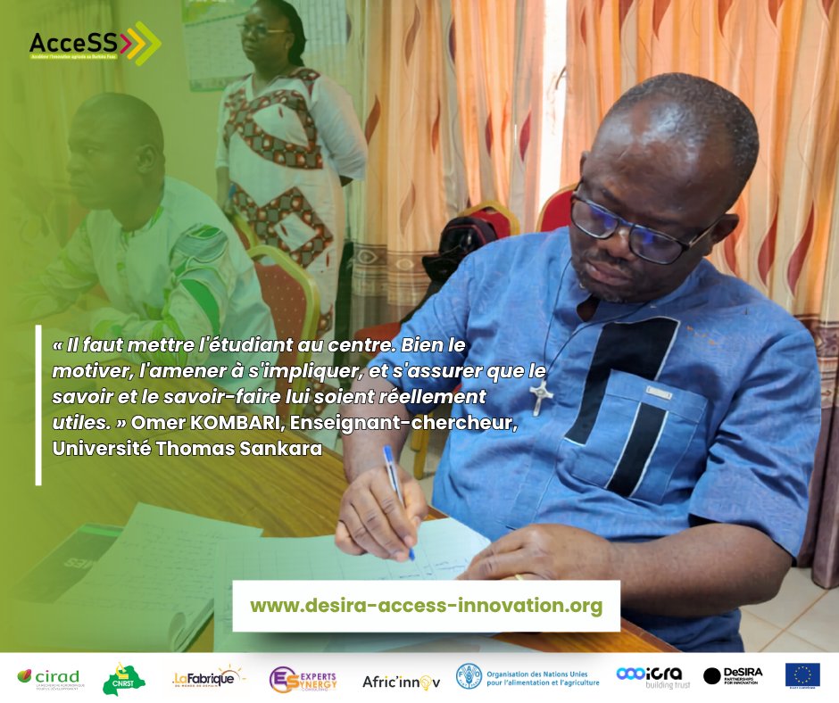 AccessProjet's tweet photo. 40 participants. 3 jours. 4 instituts mobilisés. Au #BurkinaFaso, le #ProjetAcceSS booste 𝐥𝐚 𝐫𝐞𝐜𝐡𝐞𝐫𝐜𝐡𝐞 𝐞𝐭 𝐥'𝐞́𝐝𝐮𝐜𝐚𝐭𝐢𝐨𝐧 pour qu'elles servent vraiment le développement.
Lire l'article 👉 https://t.co/HwlC5exxAD
#Recherche #Éducation #InnovationAgricole https://t.co/80rLYY7LmX
