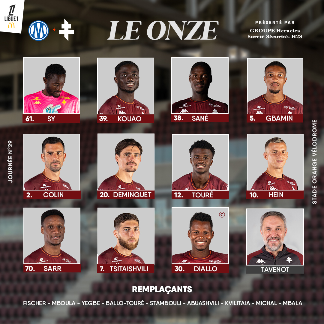 FCMetz_ENG's tweet photo. Our starters 🆚@OM_Officiel ! https://t.co/4tBtsrtgCc