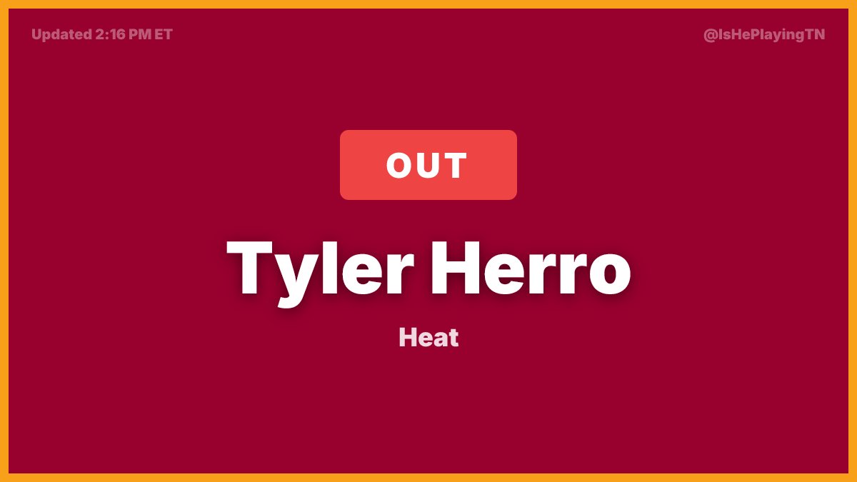 Is He Playing Tonight tweet media