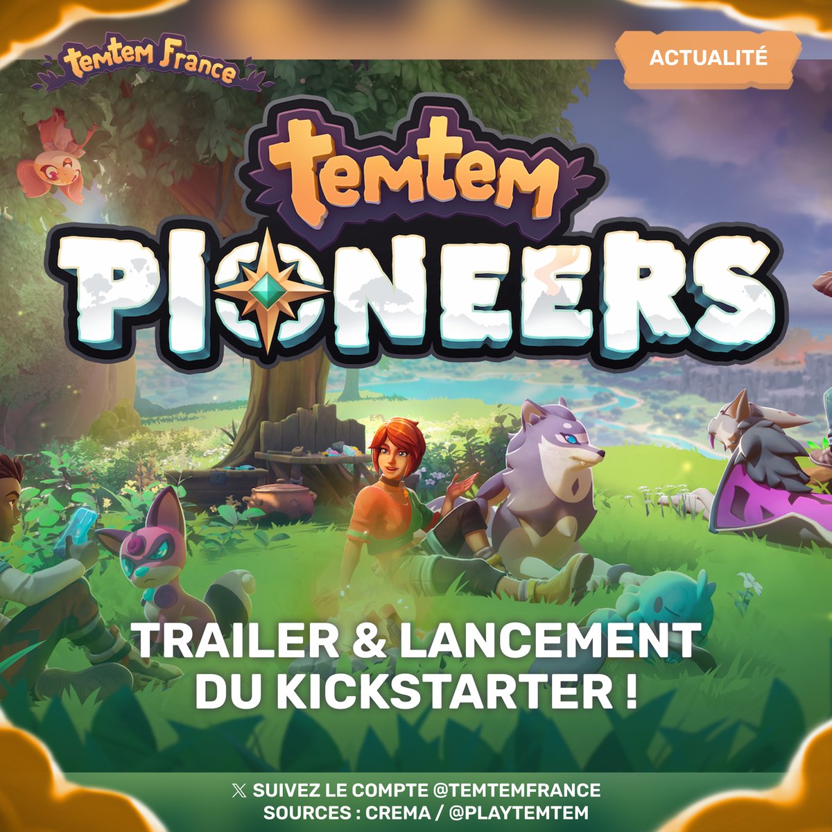 TemtemFrance's tweet photo. Le nouveau jeu Temtem s'appelle Temtem: Pioneers ! Le Kickstarter est disponible ainsi qu'un trailer de toute beauté !
Le jeu a déjà passé les 90 000 € de son financement et s'approche de son deuxième palier des 140 000 € !

🟢 Kickstarter : https://t.co/LwxkUPB2C0 https://t.co/Caz1XE0esx