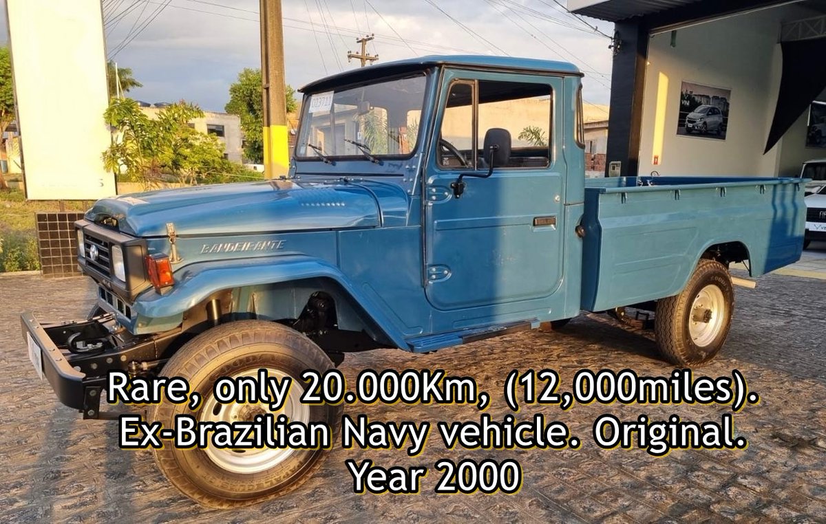 BRClassicCars's tweet image. ONLY 12,000 MILES!
For sale and export Toyota 4x4 2000 USD 46900

brazilianclassiccars.com/store/p/rare-o…

#classiccars #4x4 #toyotapickup