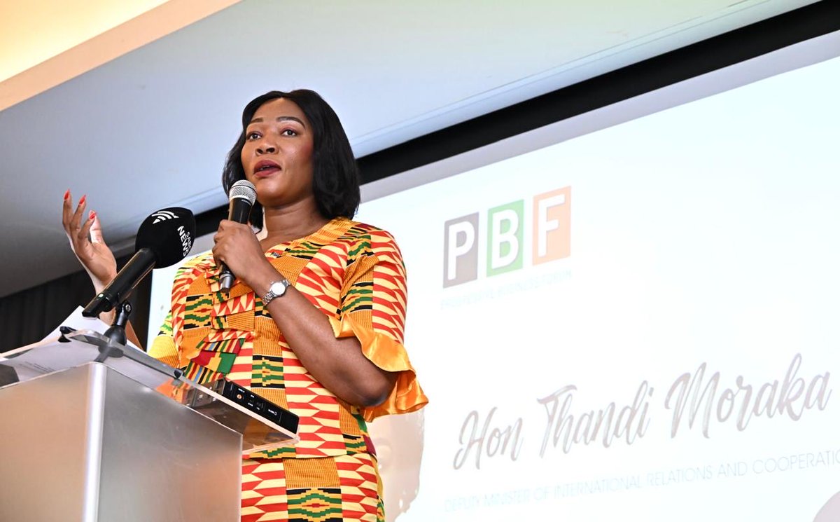 DIRCO_ZA's tweet image. #AfCFTA | Today, 10 April 2026 International Relations and Cooperation Deputy Minister Thandi Moraka participated in the Economic Diplomacy and AfCFTA Colloqium held under the theme:  Advancing Trade Economic Diplomacy &amp;amp; AfCFTA Implementation through Structured Partnerships