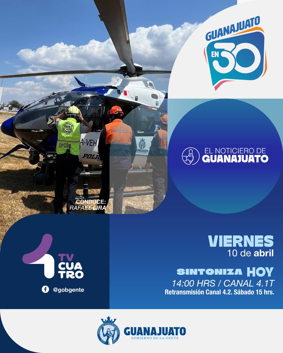 gobgente's tweet photo. 📺 ¡Hoy tenemos Guanajuato en 30!
Entre otros temas, hablaremos sobre los órganos que se trasladaron a Monterrey y a la CDMX para trasplante 🫁🚁
Conéctate y entérate de todo lo que está pasando en Guanajuato. 💬 https://t.co/hp7fR0I9xS