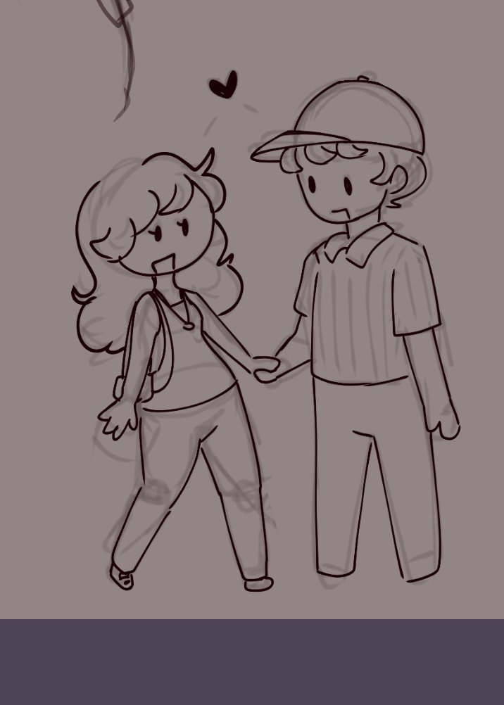 Ness y Paula tomados de la mano ✨️💕

#Nesspaula #Earthbound #fanart #wip #MOTHER2 #Lu