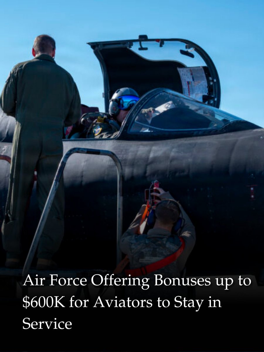 ASForcesMag's tweet image. The contracts are part of latest the effort to retain rated pilots, remotely piloted aircraft pilots, air battle managers, and combat systems officers.
MORE: airandspaceforces.com/air-force-avia…
#AirForce #Airman