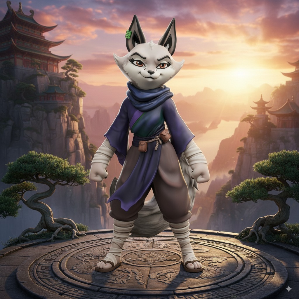 zhen_renoji's tweet image. Zhen 3d model (not mine) looks so cute, wished she was this tall so she doesn't have to stand on a chair to kiss Po Passionately 💙🦊
#Zhen #Kungfupanda4