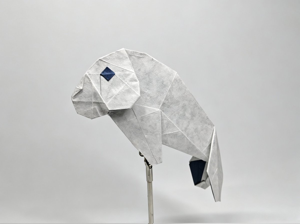 BeeOrigami's tweet image. 儒艮
设计：我
#折纸 #origami