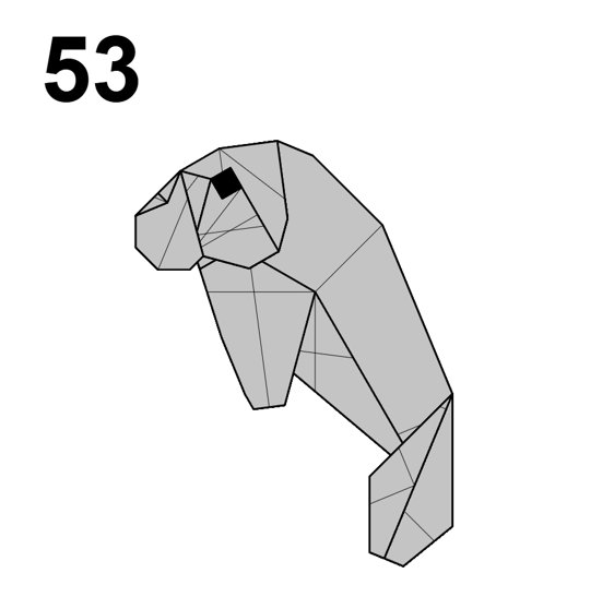 BeeOrigami's tweet image. 儒艮
设计：我
#折纸 #origami