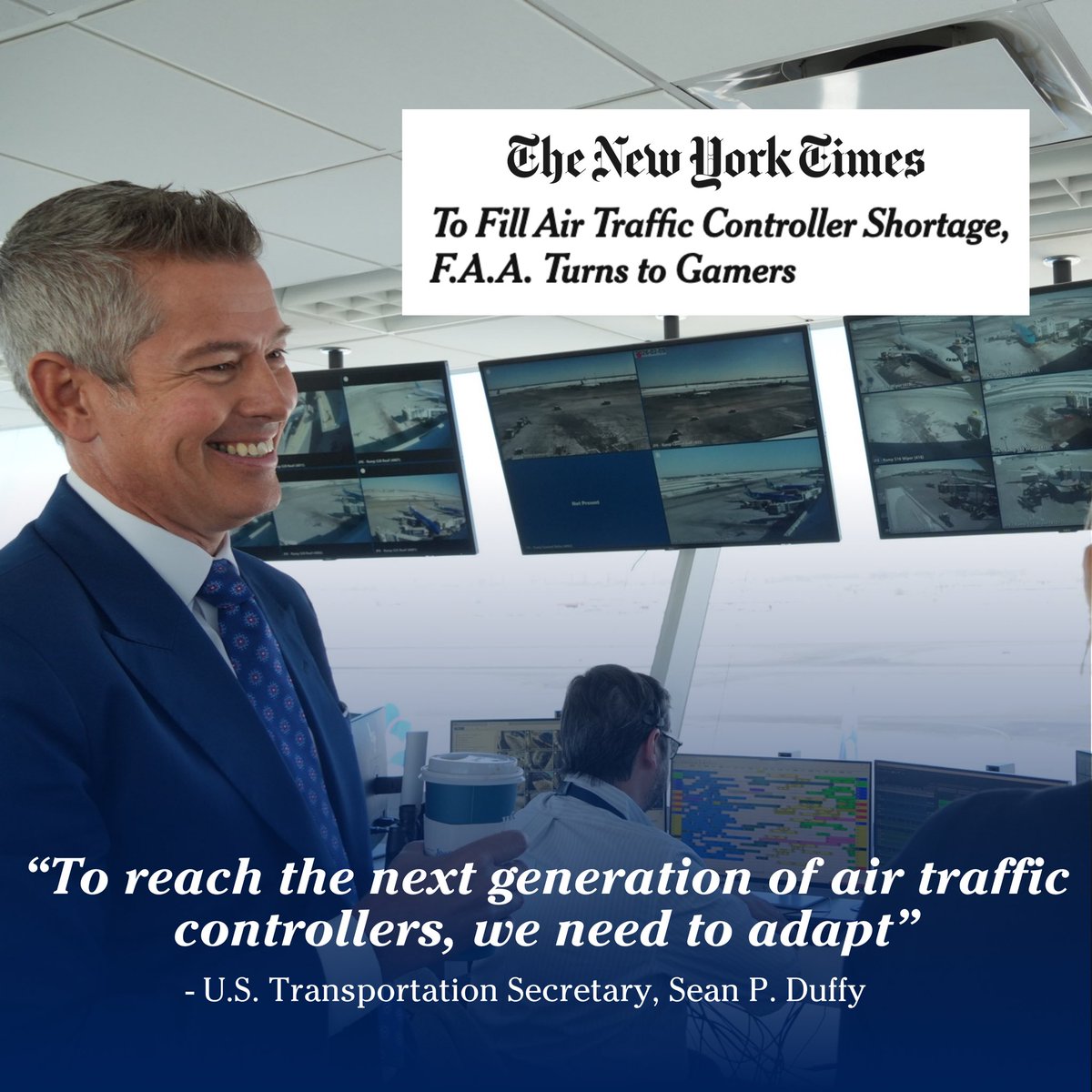 USDOTRapid's tweet photo. ✈️@USDOT and @FAANews are looking for a new class of air traffic controllers in a generation already prepared with the best skills for the job 🎮 

https://t.co/Wv0DduitQF https://t.co/YspRTaXfeb
