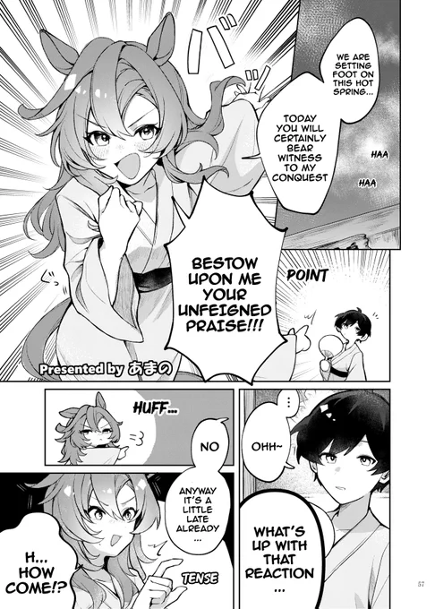 "Married life with T.M. Opera O" by amano_miko
From Uma Yome Vol.8
TL &amp; TS by me

(1/4)

#TMOperaO
#Umamusume
#UmaTranslations 