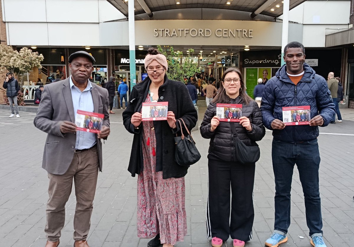 James_Beckles's tweet image. Friday night canvassing in #Stratford with the #Labour team! A lot of good conversations with residents! We reassured them that they can put their trust in us and we will deliver!  🌹✊🏿