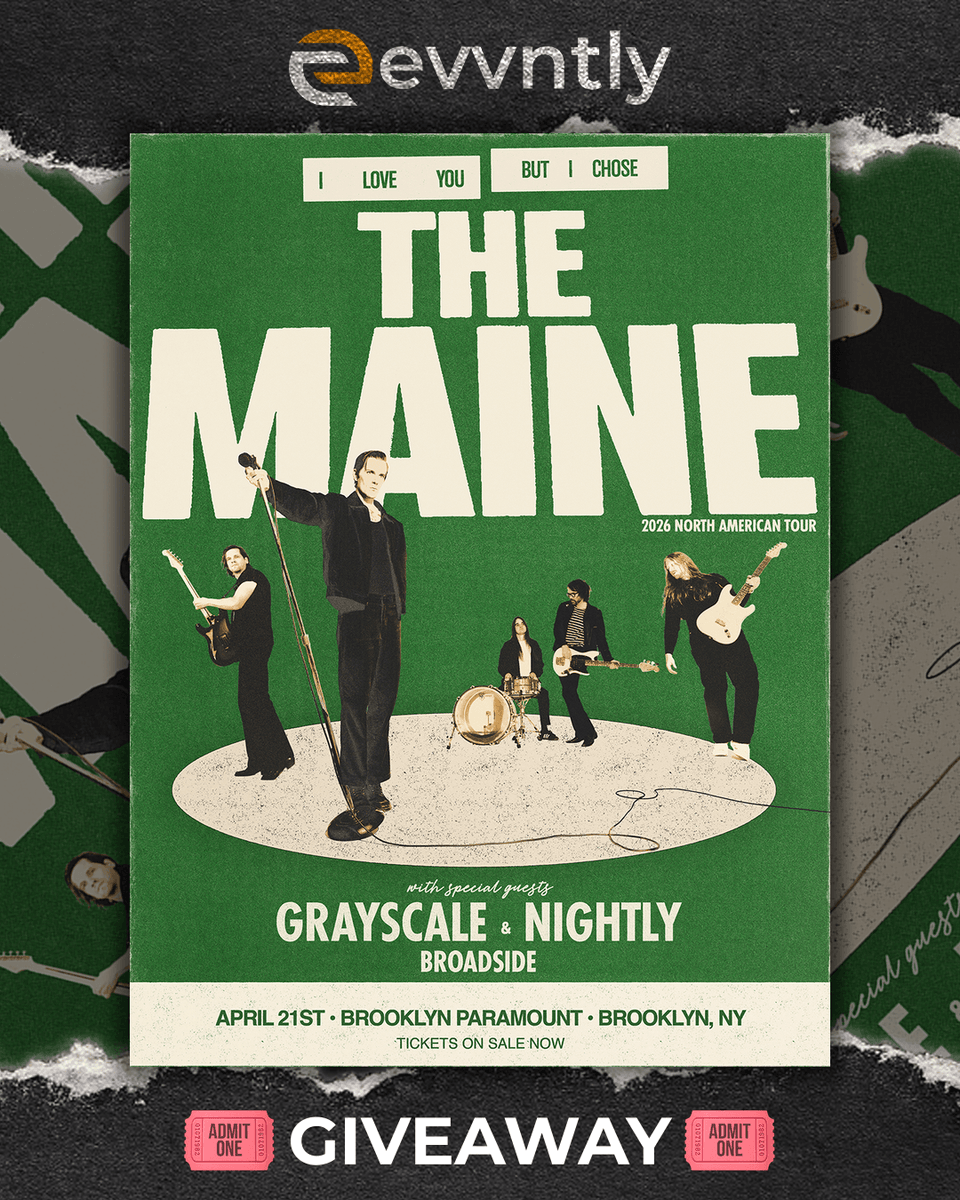 evvntlyapp's tweet photo. 🎟️ GIVEAWAY: Win tickets to The Maine @ BROOKLYN PARAMOUNT, BROOKLYN, NY 🎶

📅 APRIL 21ST
👉 Enter on Instagram: https://t.co/1xXpZ0yZkL

#Evvntly #Giveaway #ConcertTickets https://t.co/IlzKjXI7Mc