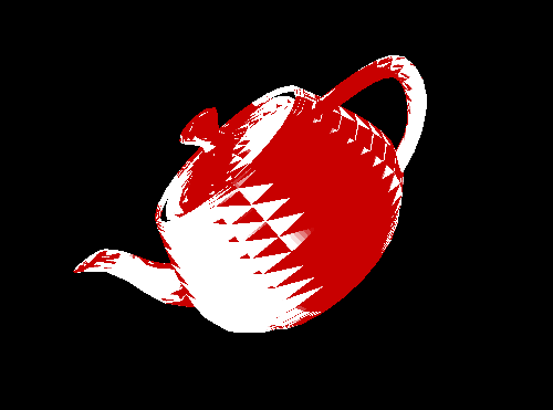 segludian's tweet photo. #100DaysOfCode Day 100. I finished hooray! I extended yesterday's code, and made it load an obj file instead. Now it show off the Utah Teapot. As you can see my texture coordinates look all wrong. Remind me to do it again next year, but tell me to plan out projects first. https://t.co/9Q2bR68req