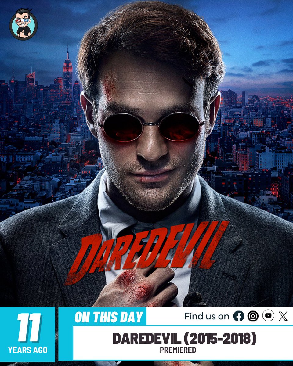 joblocom's tweet photo. Daredevil (2015) was released 11 years ago! 📺
#Daredevil #MarvelTV #NetflixShows #DaredevilFans https://t.co/EdI7Wg1O10