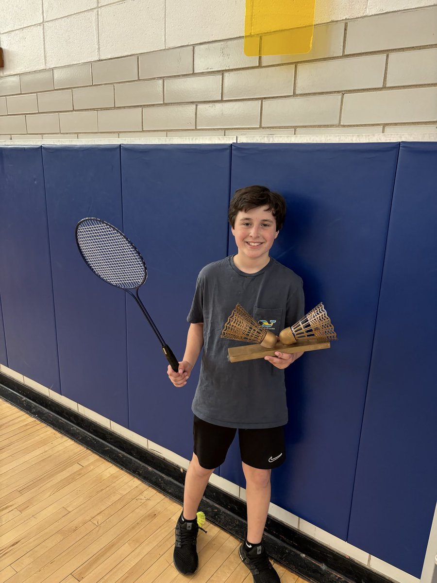KMS_PE's tweet photo. Final 2 Badminton Champions of 2026; Bean United (period 6) &amp; Petar (period 7) https://t.co/h7REdwyljn