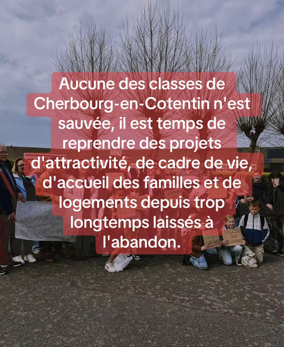 MargueritteCam3's tweet photo. Aucune des classes de Cherbourg-en-Cotentin n'est sauvée, il est temps de reprendre des projets d'attractivité, de cadre de vie, d'accueil des familles et de logements depuis trop longtemps laissés à l'abandon. https://t.co/O4b6nyAbUG