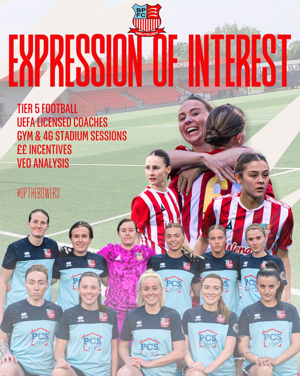bowersladiesfc's tweet photo. 𝘌𝘹𝘱𝘳𝘦𝘴𝘴𝘪𝘰𝘯 𝘰𝘧 𝘐𝘯𝘵𝘦𝘳𝘦𝘴𝘵…

Time to get involved in this fantastic club with some of the best facilities in the league..

Sign up ⬇️ 

https://t.co/RmRE05SCqP https://t.co/5dvnpSwuB8