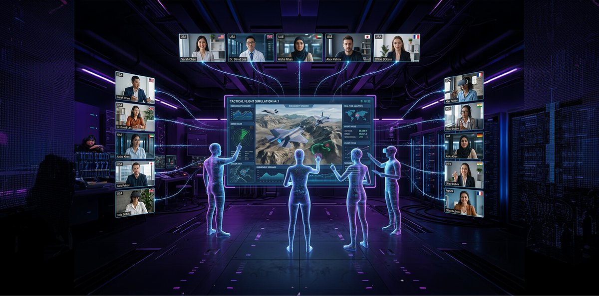 cordoniq's tweet photo. Scalable collaboration without compromising fidelity
Maintain high-fidelity visuals while blending live instructors, distributed trainees, and AI-driven avatars into a single, synchronized Cordoniq environment—ideal for mission rehearsal, wargaming and operational simulations.

https://t.co/7z4VXkETK0

Lean, efficient performance for constrained devices
Immersive simulations often push devices to their limits. Cordoniq's dual use technology is designed to run lean, mean and efficient, offloading heavy collaboration workloads so XR headsets, mobile devices and edge hardware don’t need excessive horsepower.

#Government #DualUseTech #Simulation #Training #Cordoniq