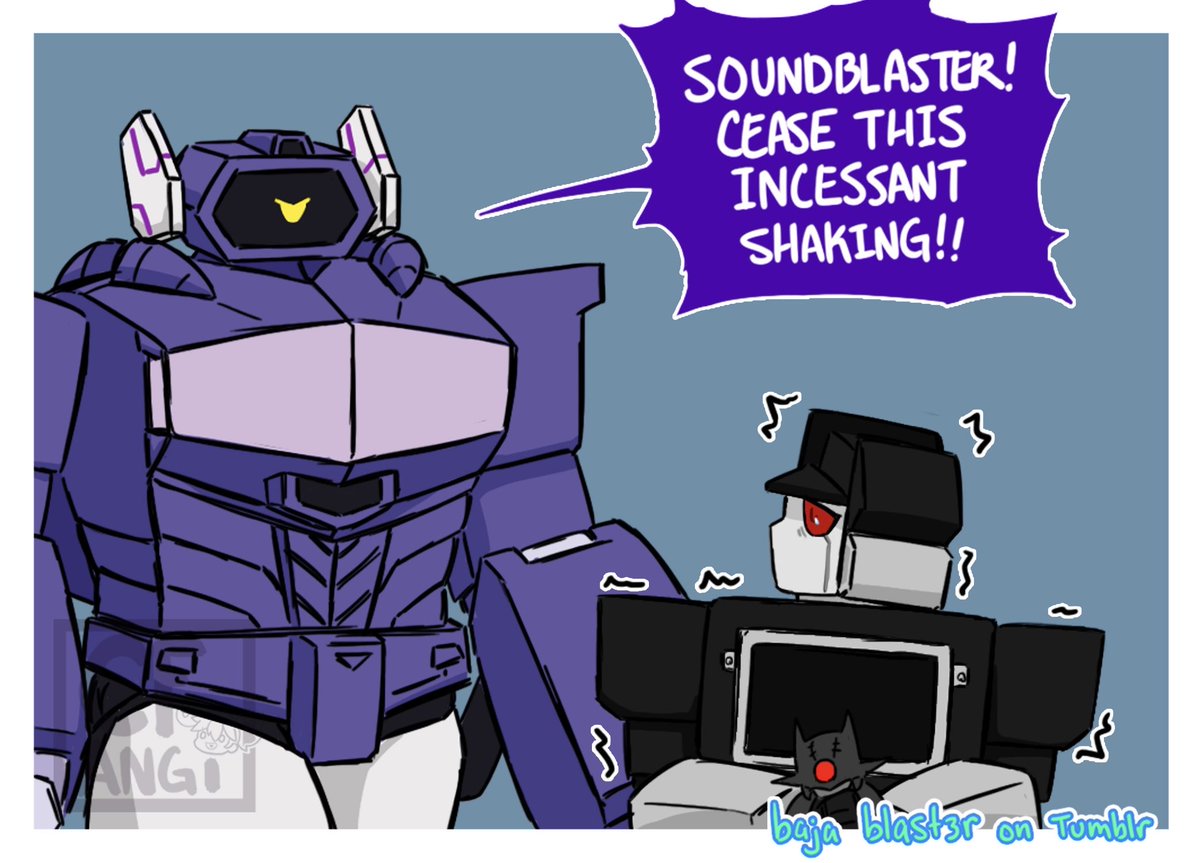 cfangi_art's tweet image. He’s a little nervous 

#Transformers #maccadam #wavewave #soundblaster