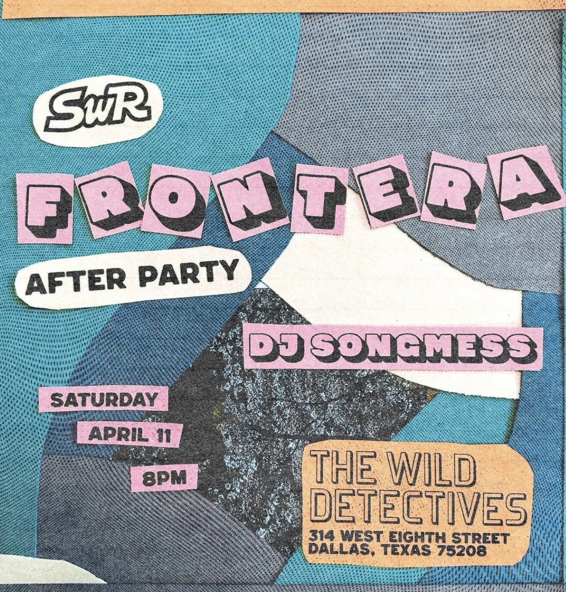 songmess's tweet photo. DALLAS

Frontera x @SouthwestReview starts today. Come thru for poetry readings, podcasts, live music, artsy networking, and a big Saturday night blow out DJed by 💁🏽‍♂️

FREE!!!!

Set list is giving remixed tía classics, cumbia memes, and perreomg. Ahí nos vemos 🪩 https://t.co/xVnNJx1Ncu