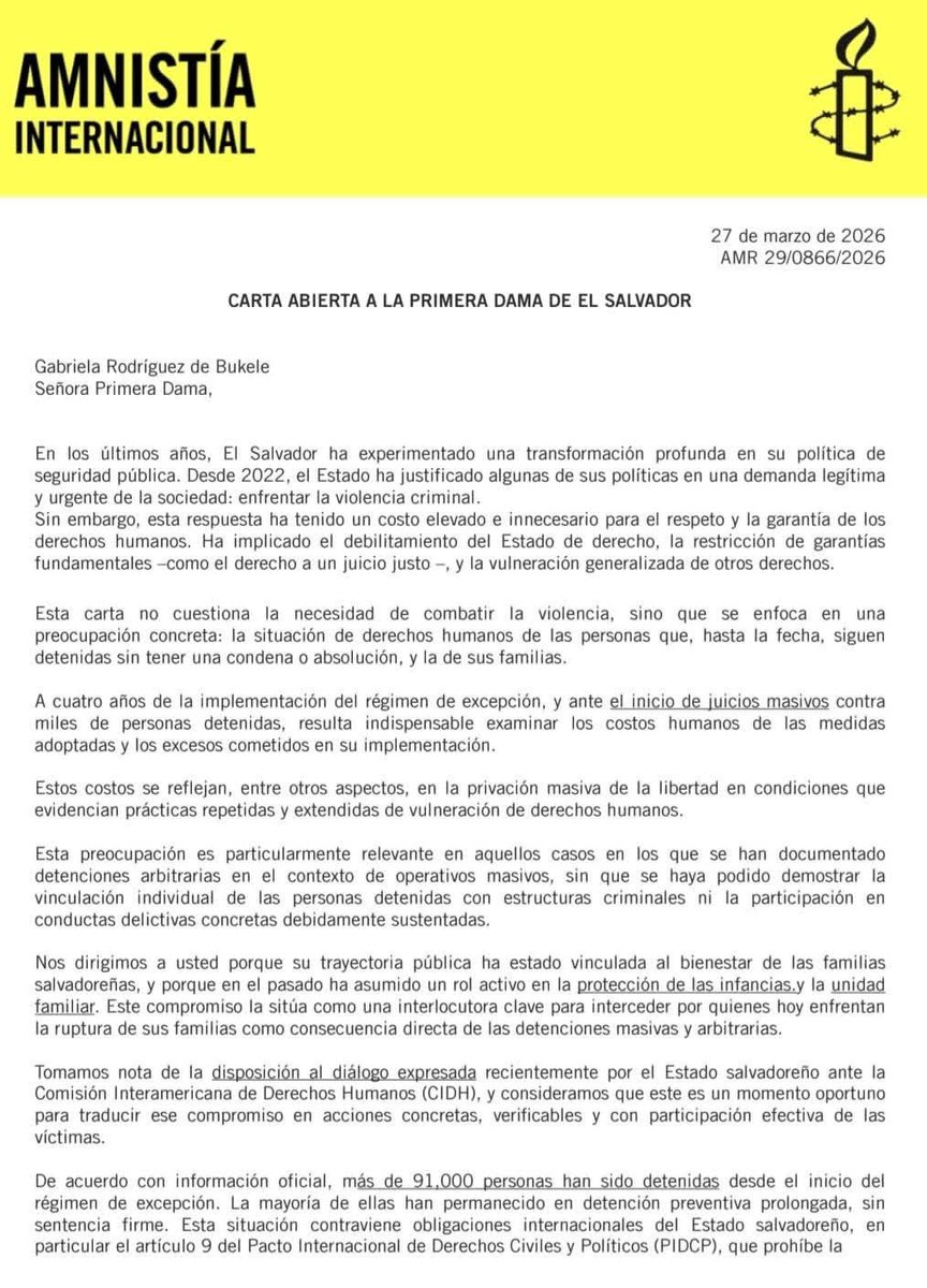 Movimiento de Víctimas del Régimen, El Salvador tweet media