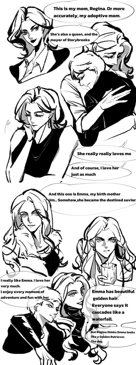 Finn878's tweet image. “My two moms are secretly dating behind my back….”
cr：虚舟
#SwanQueen 

Thank you so much for helping me with the translation！！(&amp;gt;﹏&amp;lt;)@SolarLemon7