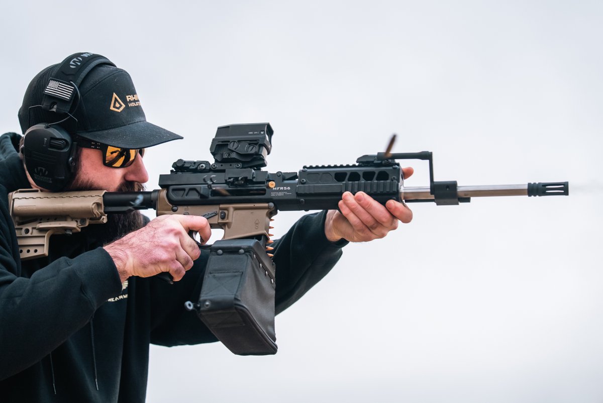 cloakInd's tweet image. Full auto Friday with the MFR56 BeltFed Upper! #cloak #Beltfed #fullauto