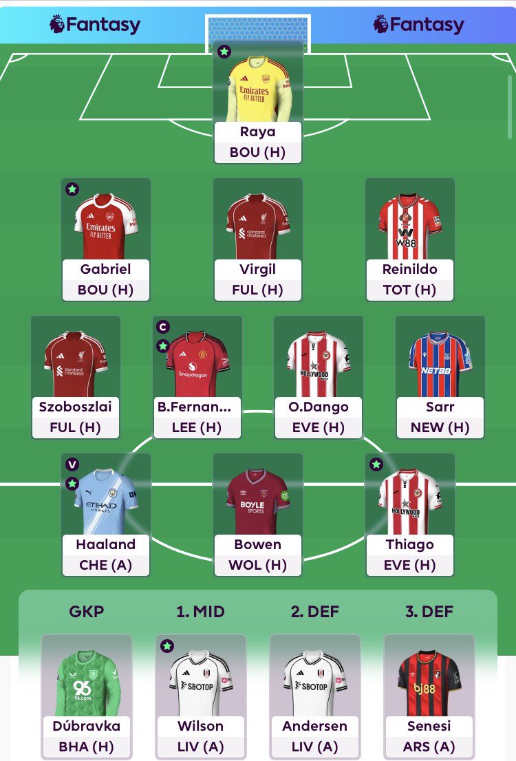SammyFPL's tweet photo. GW32 🔒 

DCL -> Bowen

Rolling 2FTs

🧢 Bruno

FH33 as not WC or BB https://t.co/Wvq62C9zFY