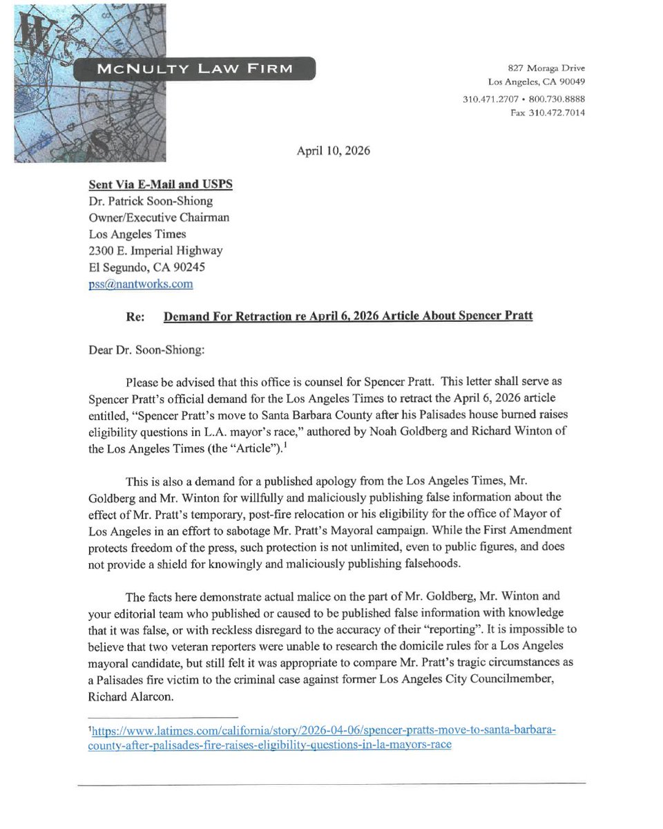 Spencer Pratt tweet media