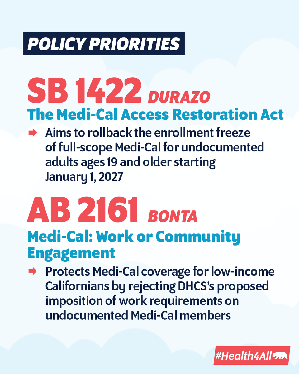 healthaccess's tweet photo. This year, the #Health4All Coalition is fighting to:
✔️ Reverse harmful cuts made last year
✔️ Stop new, proposed attacks on Medi-Cal for immigrants
✔️ Protect care for everyone, regardless of immigration status
Swipe to see what’s at stake.
Let's show up and protect each other. https://t.co/5HNcv5GqPX