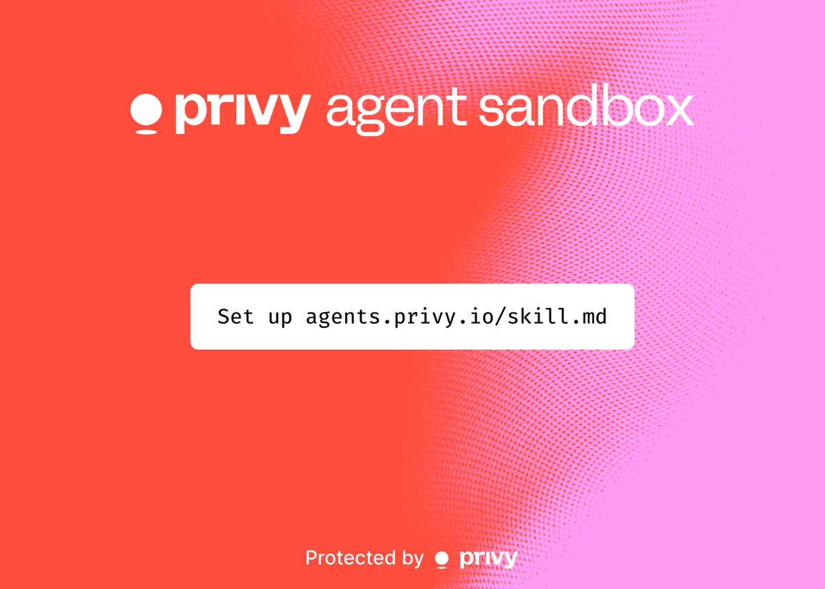 privy_io's tweet image. 1/ Every Friday, we ship to make building on Privy better.

Today, we’re launching the Privy Agent CLI so agents can spin up, fund, and manage wallets easily.

Enabling agents to transact was the first step. This is the next one in helping them get funded and stay in control.