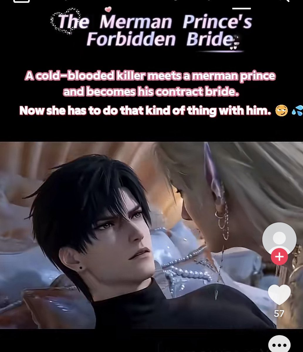 Zaynestittymilk's tweet image. So there’s this shitty AI vertical drama merman romance that keeps haunting my TikTok fyp. Y’all can’t tell me this isn’t #snowcrow like that’s literally Zayne and Sylus what the hell 🤣