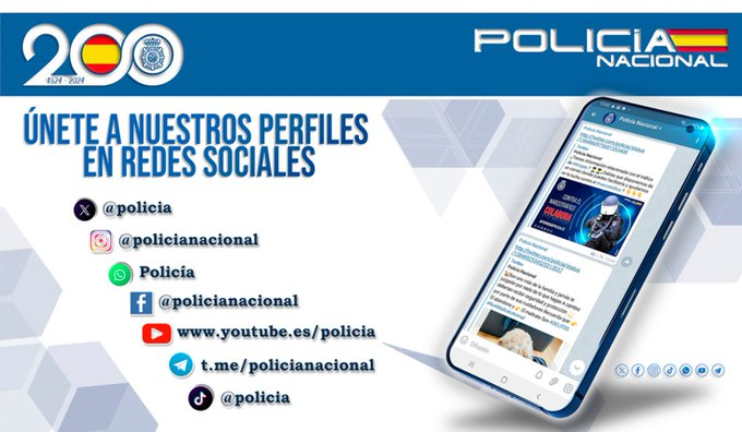 policia's tweet image. 🚨 ¿Quieres estar al día en #prevención de estafas, ciberseguridad y consejos para tu seguridad?

👉Sigue nuestras redes y recibe alertas, avisos y recomendaciones para protegerte a ti y a los tuyos

La información también es #seguridad 

🔎 Síguenos y mantente prevenido