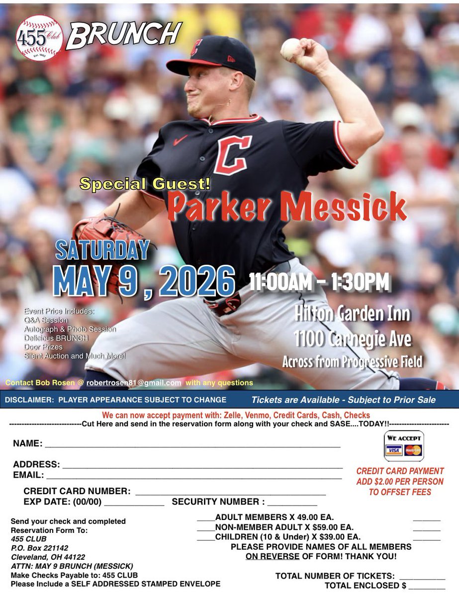 WahooBobRosen's tweet photo. 455 Club Brunch w/ Special Guest: Parker Messick - We can accept payment w/ Venmo, Zelle, Credit Cards, Cash or Checks- We do NOT accept PayPal anymore- DM me with any questions or to place your ticket order https://t.co/V584YHRzr2