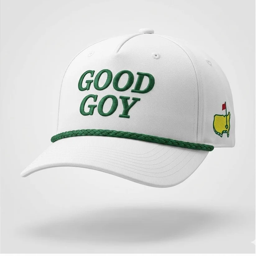 BigFireStore's tweet photo. ⛳ The 2026 Masters Good Goy Cap pairs bold embroidery with a crisp rope-hat silhouette for sharp Augusta-inspired style. 🧢
https://t.co/o16XDVxrD0
 #MastersCap #GolfStyle #Bigfirefashion #Masters https://t.co/tLJxBePyND