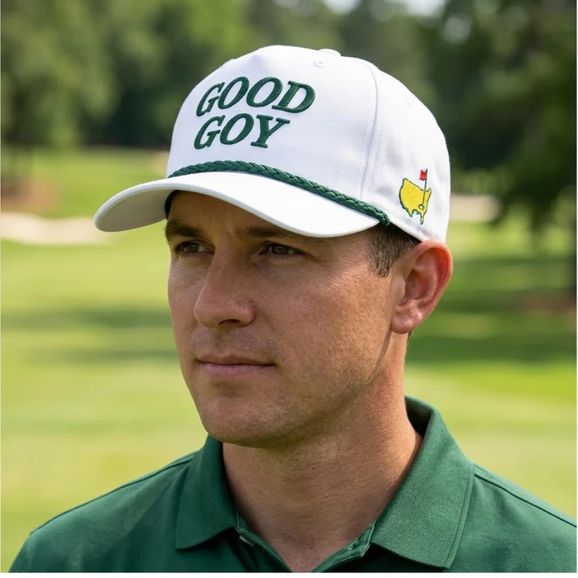 BigFireStore's tweet photo. ⛳ The 2026 Masters Good Goy Cap pairs bold embroidery with a crisp rope-hat silhouette for sharp Augusta-inspired style. 🧢
https://t.co/o16XDVxrD0
 #MastersCap #GolfStyle #Bigfirefashion #Masters https://t.co/tLJxBePyND