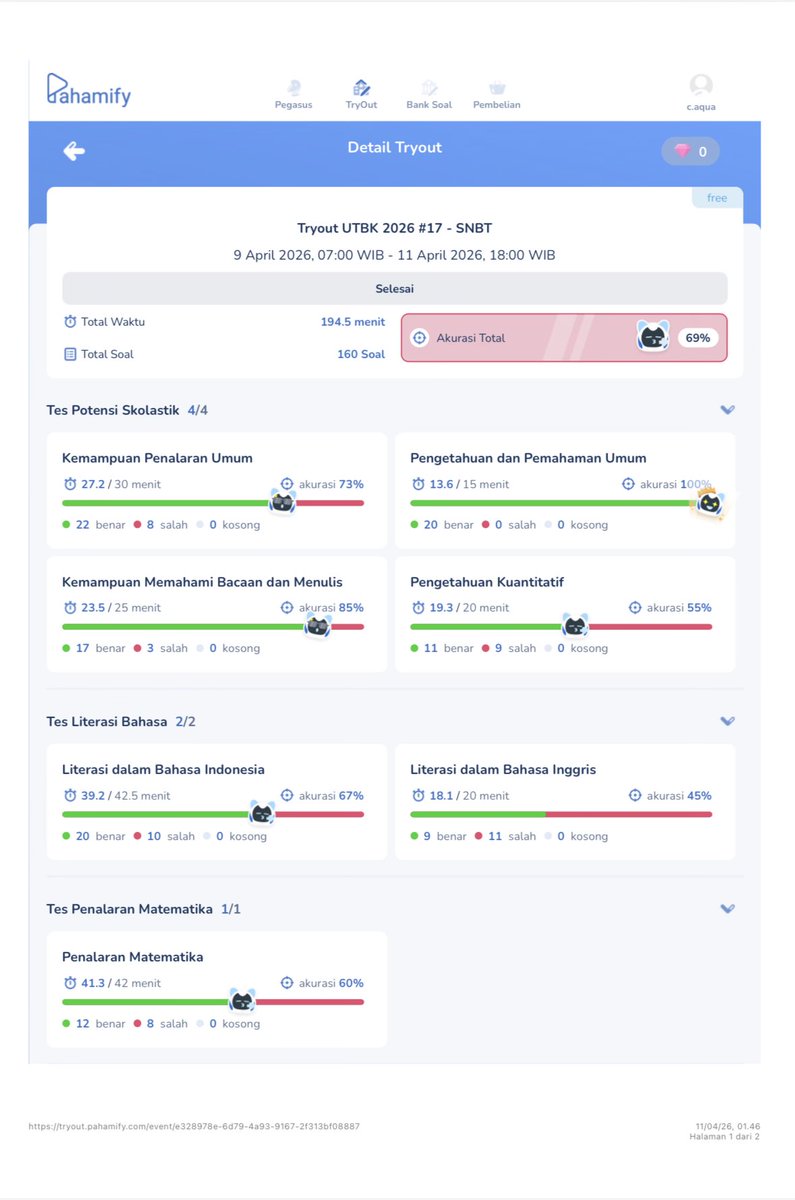 ⋆ ayaa CALON LOLOSS SNBT 2026 PIL 1⋆. ²⁶ tweet media