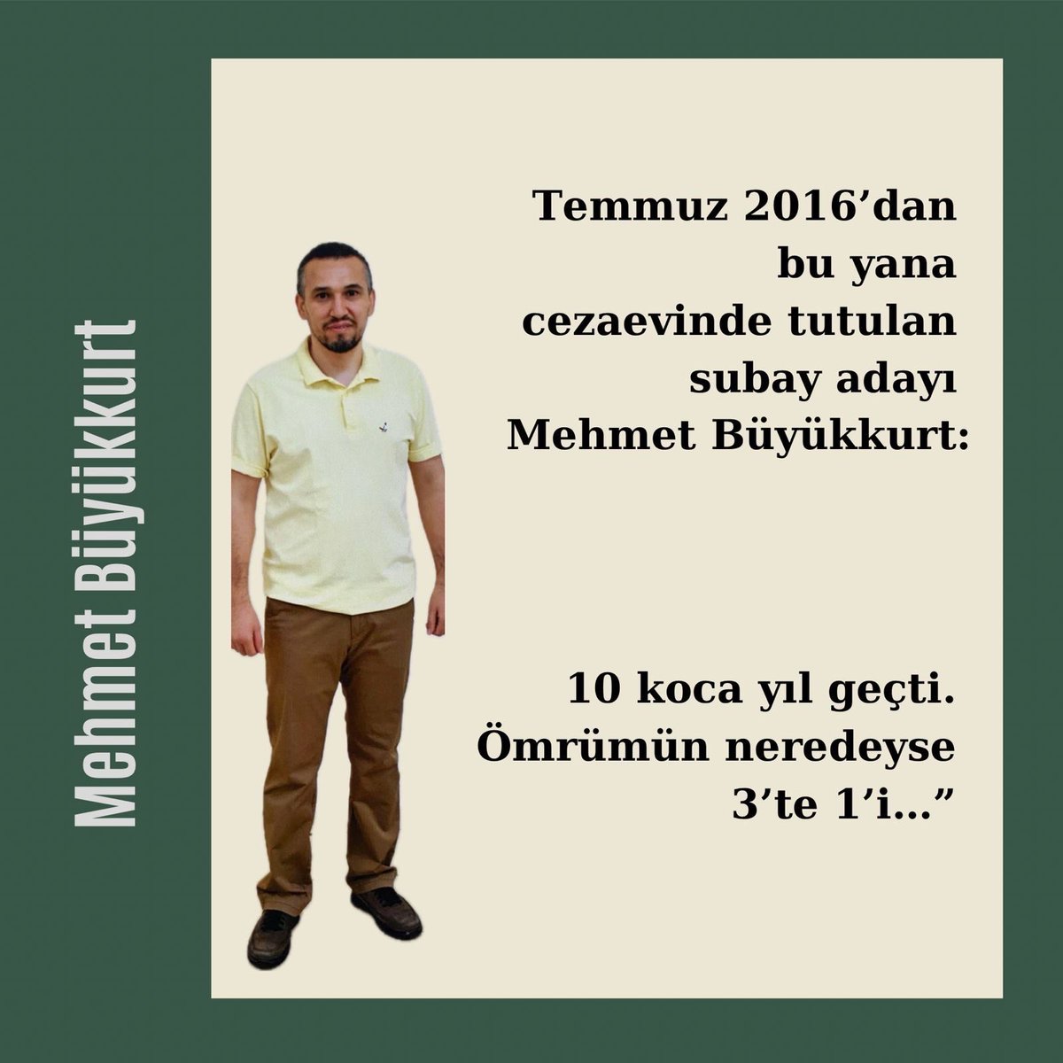 MehmetBüyükKurt İçinSesVer

Bu Zulme Dur De!!!
Suç Yok Ama Ceza Var!!!