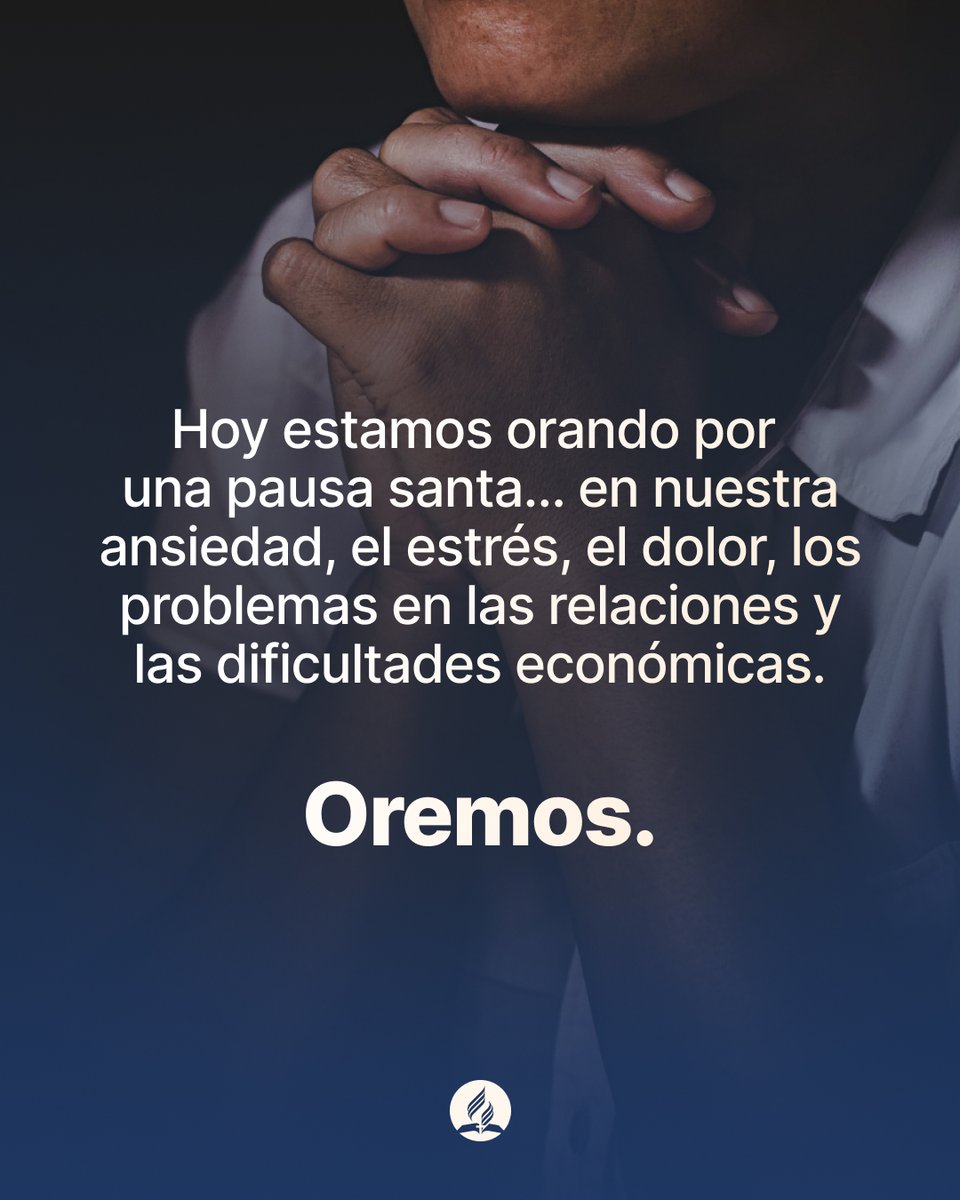 Detente y ora con nosotros. Estamos orando por una pausa en medio de todo lo que nos estresa y nos agobia. ¿Necesitas oración? 🙏 Escríbenos por mensaje privado.